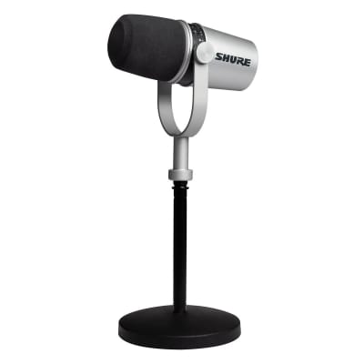 Shure MV7 Dynamic Unidirectional Dual XLR/USB Podcasting Microphone, Silver image 7