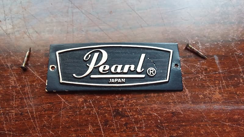RARE Pearl Japan VINTAGE 70s Drum Badge 70s 80s M-Series Maple