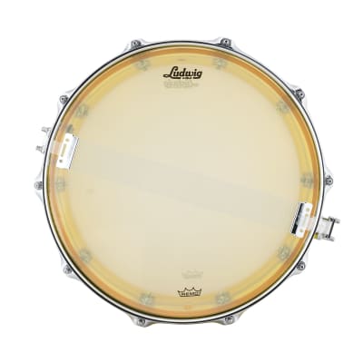 Ludwig Pre-Order Vistalite Yellow 5x14" Snare Drum with Bowtie Lugs | Acrylic | Made in the USA | Authorized Dealer image 4
