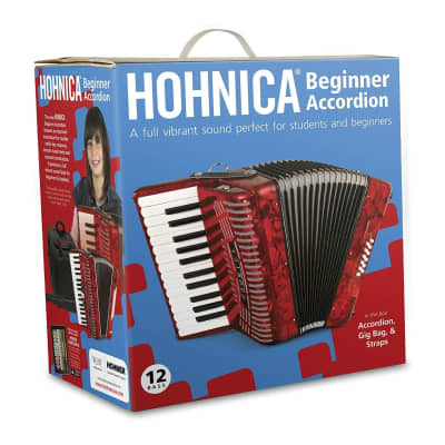 Hohner Accordions 1303-RED 12 Bass Entry Level Piano Accordion (Red) image 2