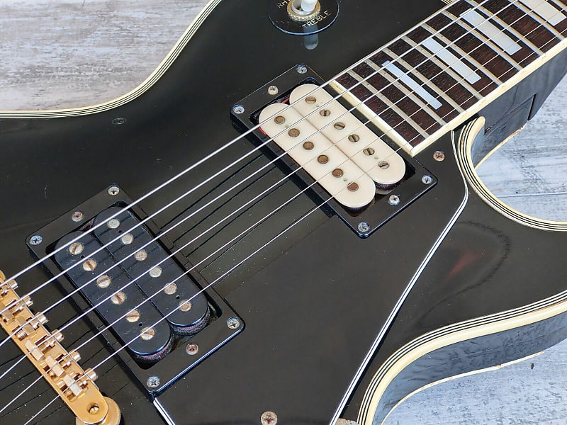 1976 Aria Pro II Japan LC-500 Les Paul Custom (Black/Ebony