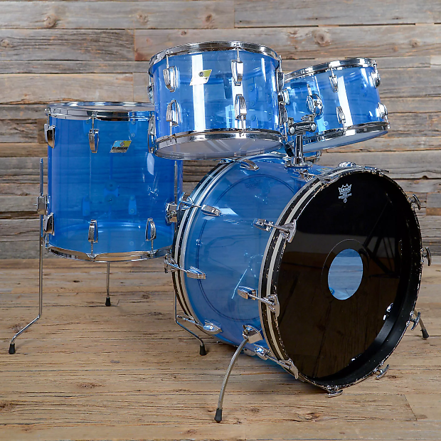 1970s Ludwig Vistalite Big Beat Drum Set with Single-Color Finish image 4