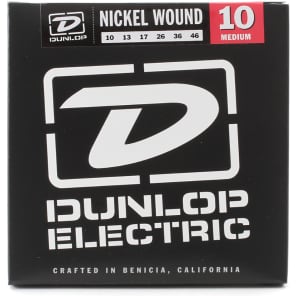 Dunlop DEN1046 Nickel-Plated Steel Electric Guitar Strings - Medium (10-46)