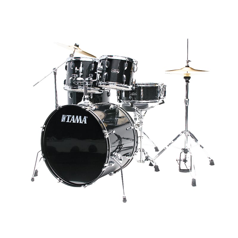 Tama Stagestar 10/12/16/22/5.5x14 5pc. Drum Kit Black Night Sparkle  w/Hardware & Cymbals