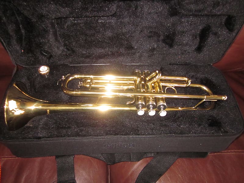 Mendini MTT-L Student Bb Trumpet w/ Orig. Case, 7C Mouthpiece, Polishing Cloth, Valve Oil #J15110691 image 1
