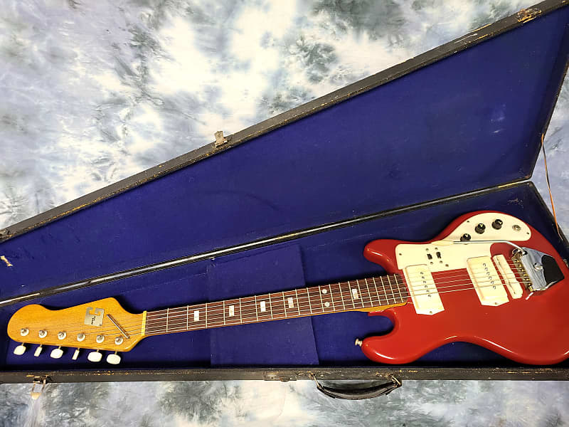 Video Demo Vintage Rare 1964 Burgandy Guyatone LG-85T Single