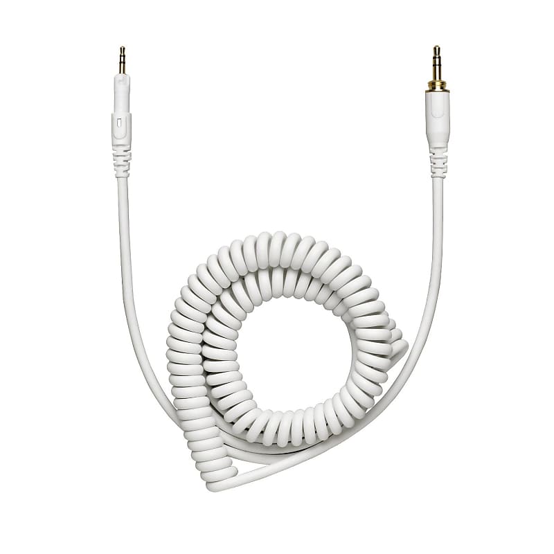 Audio-Technica HP-CC Replacement Coiled Cable for M Series Headphones (White) image 1