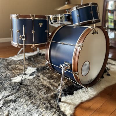 Ludwig 3pc Compact Kit 1920’s Restored - Salty Dog Blue image 5