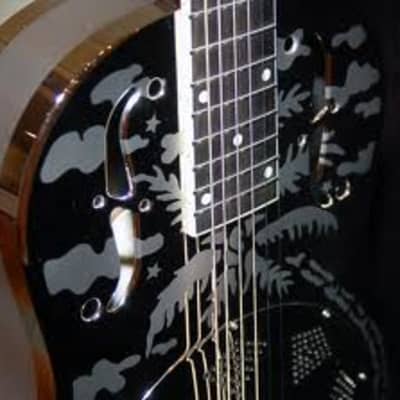 National Reso-Phonic Style O GERMAN SILVER 12 Fret 2023 Mirror Nickel w/ Deco Palms image 12
