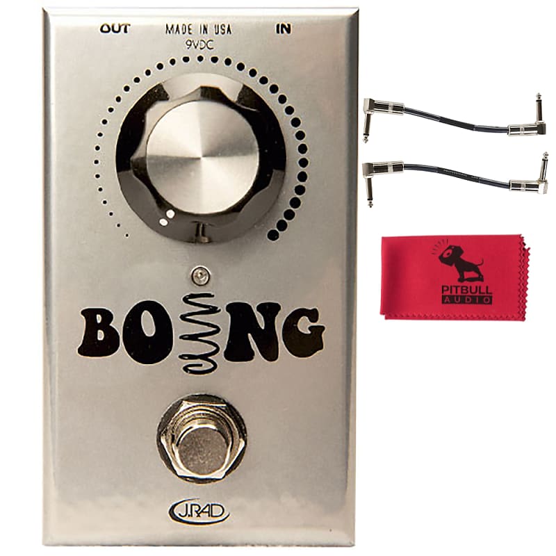 J. Rockett Audio Designs Boing Spring Reverb Guitar Pedal w/ Patch Cables