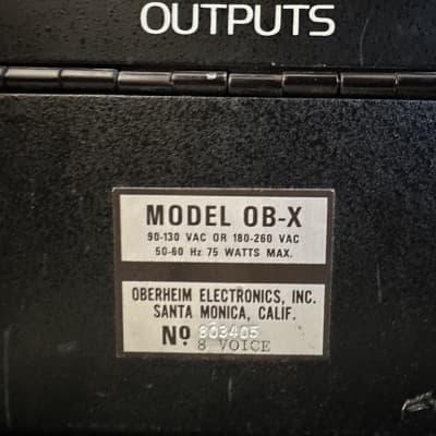 Oberheim OB-X 8-voice synthesizer w/ Encore MIDI 1979-80 - Black