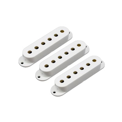 AllParts Set Of 3 White Pickup Covers For Stratocaster for sale