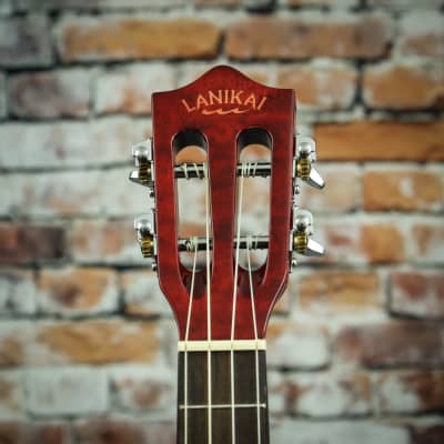 Lanikai Quilted Maple Tenor Ukulele W/ Preamp | Red Stain image 5