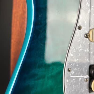 Used 2018 Fender American Elite Strat HSS Shawbucker QMT Aqua Marine Metallic w/Case TSU20642 image 4