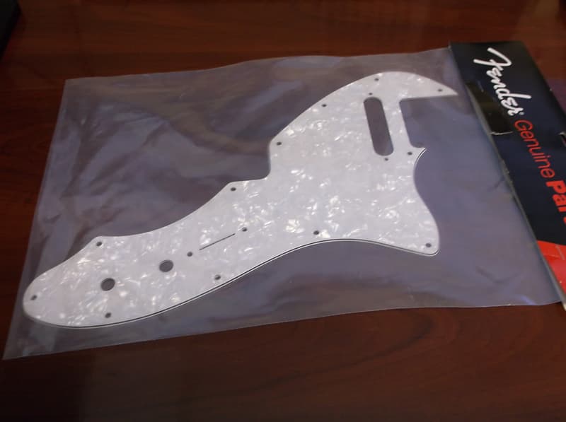 Genuine Fender '69 Tele Thinline Pickguard - WHITE PEARL, 005-8678-002 image 1