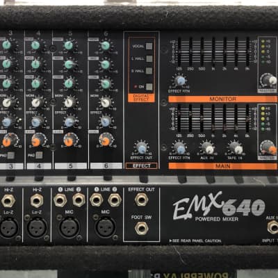 Yamaha EMX640 200-Watt 6-Channel Powered Mixer | Reverb