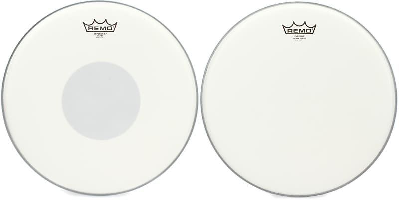 Remo Emperor X Coated Drumhead - 14 inch - with Black Dot  Bundle with Remo Emperor Vintage Coated Drumhead - 14 inch image 1