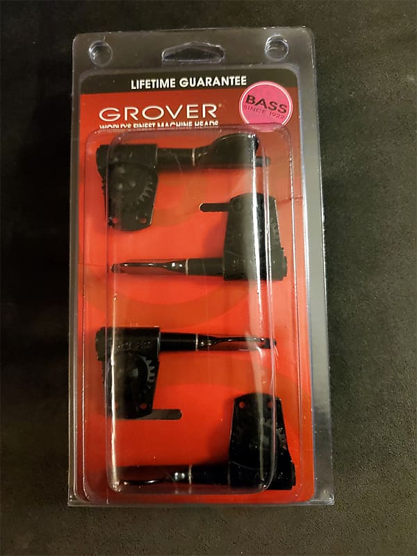 Grover Titan Bass Tuning Machines, Black Chrome, 4Inline Reverb