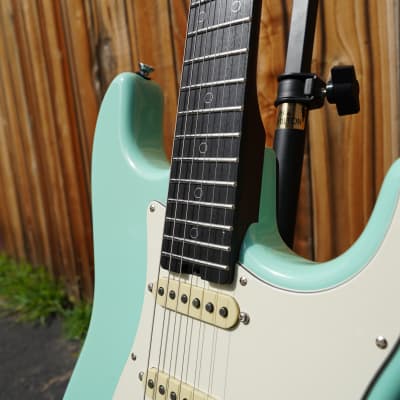 Schecter USA CUSTOM SHOP - Atomic Green Nick Johnston HSS 6-String Electric Guitar w/ Black Tweed Case (2023) image 7