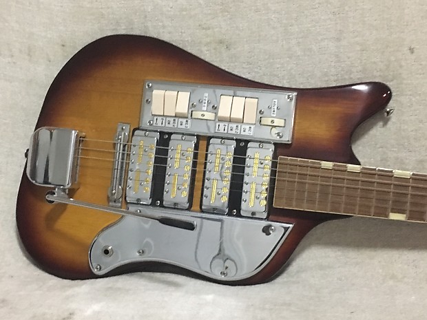 上品なスタイル 4 Burst Honey 1960's MP405 / SS4L Teisco Goldfoil + Pickups ワイン