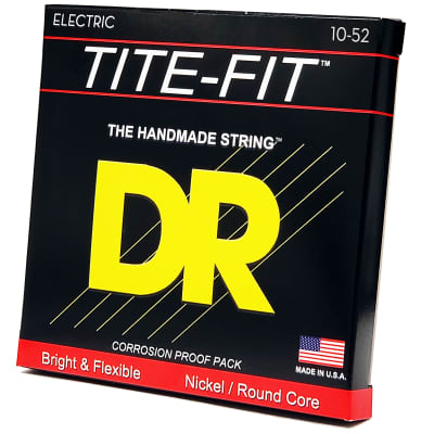 DR Strings Tite-Fit Nickel Plated Electric Guitar Strings: Medium To Heavy 10-52 image 2