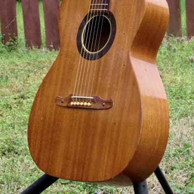 ~All Solid Mahogany~ 1971 Fender by Harmony F-1030 / H165 - Folk Player's Dream! w/ Pickup! USA! image 3