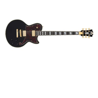 Deluxe Atlantic Solid Black 6-String RH Baritone Solidbody Electric Guitar w/ Case  DADBATLSBKGS image 14