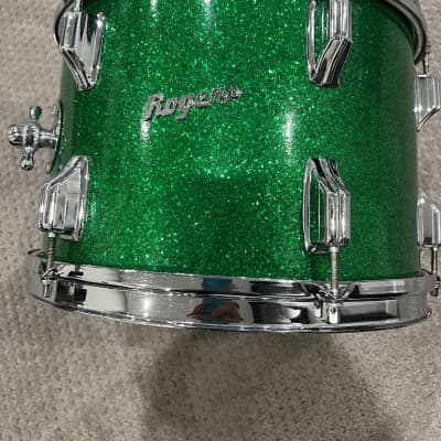 Rogers Dayton 13” Holiday Tom Late 60’s - Green Sparkle image 8