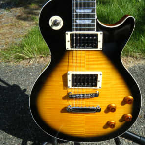 Sunburst LP Style w/Seymour Duncan P/Us & Jimmy Page Wiring - Hard Shell Case Included! image 3