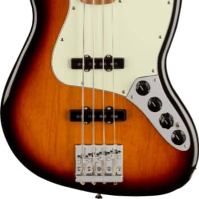 Fender Player Plus Jazz Electric Bass Pau Ferro Fingerboard, 3-Color Sunburst image 2