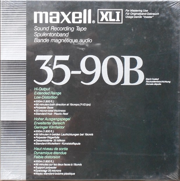 Maxell XLI 35-90B Sound Recording Tape circa 1985 1/4 Analog. 7