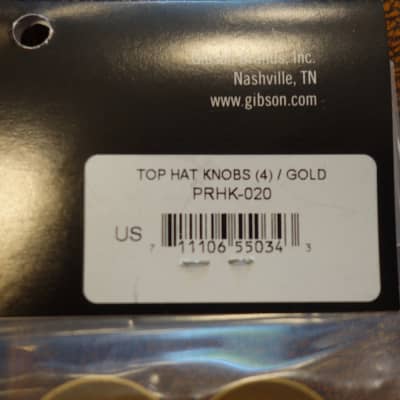 Gibson PRHK-020 Top Hat Knobs (Gold) (4 pcs.) image 3