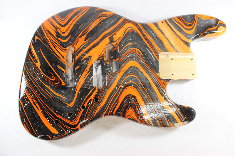 Multicolor Swirled Poplar Jazz P J Bass Guitar Body Fits Reverb