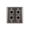 OSP Q-4-4XM Quad Wall Plate with 4 XLR Male Connectors
