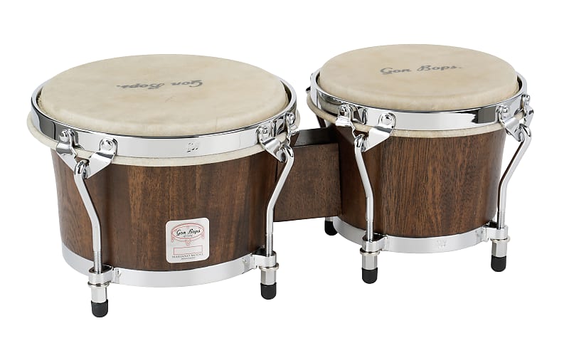 Gon Bops Mariano Chrome Series Bongos | Durian Wood & Genuine | Reverb
