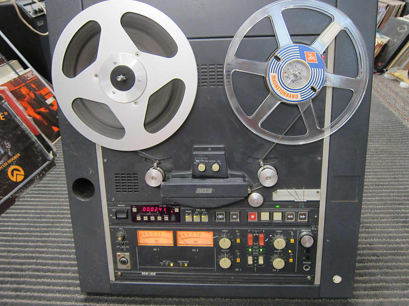 Otari MX-55 1/2 Track Reel To Reel Recorder with Rare Rolling Rack Mount  Stand, Works, BUILT, EX SOU