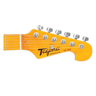 Tagima TG-530 Woodstock Series Strat Style Basswood Body Electric Guitar Black image 2