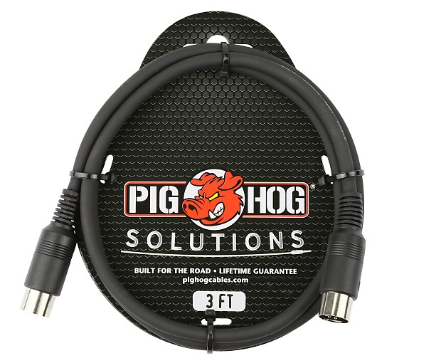 Pig Hog PMID03 MIDI Cable - 3' image 1