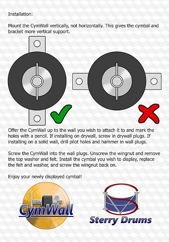 CymWall - Cymbal Display Wall Mount | Reverb