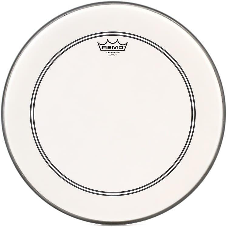 Remo Powerstroke P3 Coated Bass Drumhead - 18 inch with 2.5 inch Impact Pad image 1