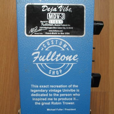 Fulltone Mini Deja Vibe MDV-3 2010s - Blue for sale