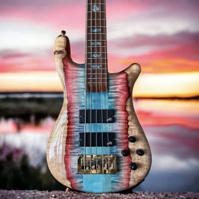 Spector USA NS-5XL Spalted Maple - Red Tide Shoreline Artisan Stain image 1