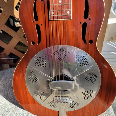 National Wooden Body Resonator Guitar  1930's  Mahogany? image 7