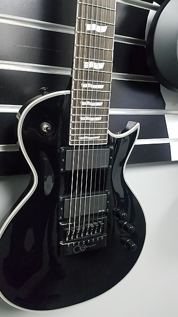 ESP LTD EC-1008 EVERTUNE Black EMG Electric Guitar(LEC1008ETBLK) image 1