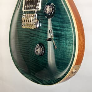 PRS Custom 24  Ten Top Custom Color Slate Blue with Matching Flamed Maple Neck and Natural Back image 11