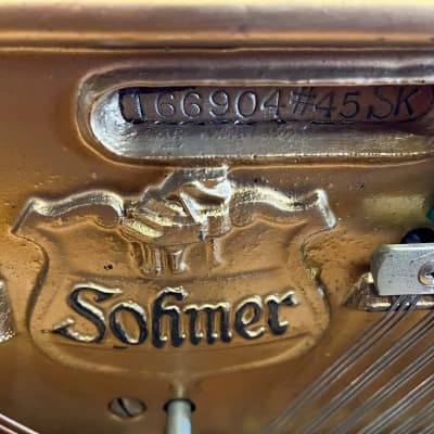 Sohmer & Co. Model 45SK 45" Satin Walnut Console Piano c1968 #166904 image 11