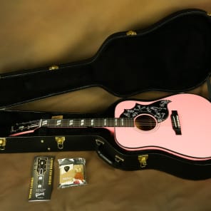 Gibson Hummingbird Pink Rare Acoustic Guitar Reverb UK