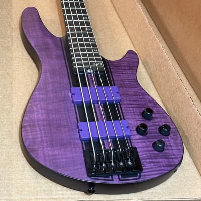 Schecter 5-String C-5 GT Satin Trans Purple 5-String Electric Bass Guitar B-stock image 6