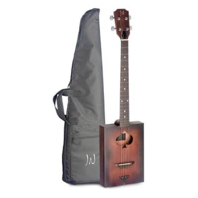 4 String Cigar Box Acoustic Guitar with Gig Bag - Cask Firkin Model - J. Neligan for sale
