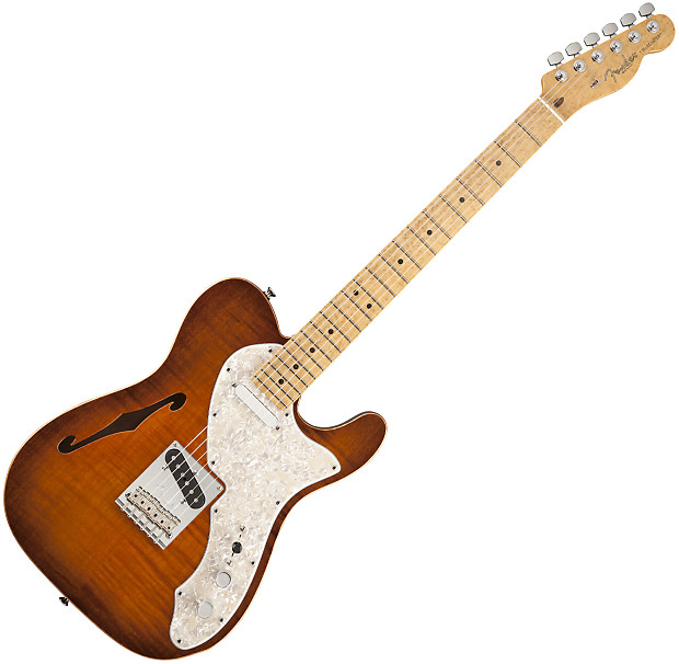 ギター Fender Telecaster Thinline Fender Deluxe Telecaster Thinline - 3-Color Sunburst with